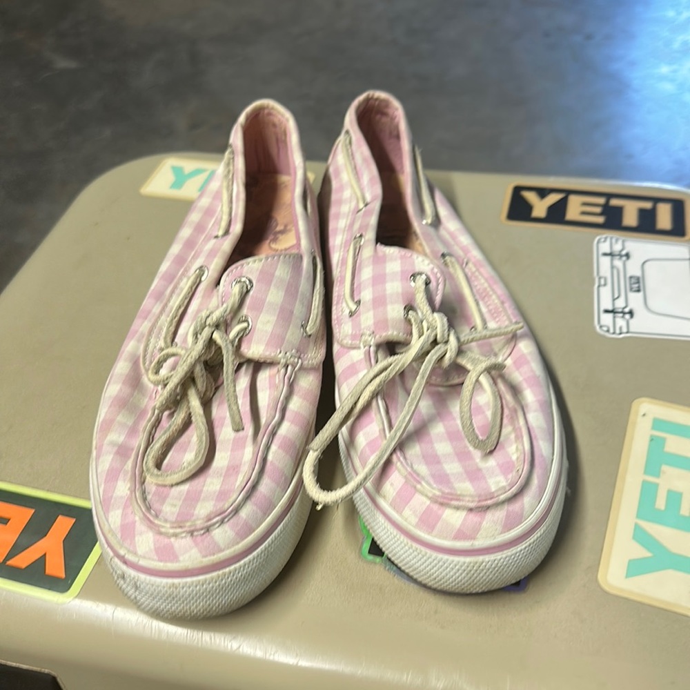 Women’s sperry plaid loafers